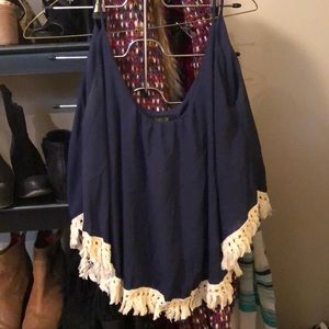 Fun fringe navy tank!